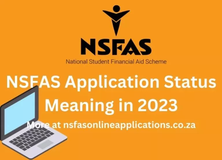 NSFAS Application Status Meaning in 2023