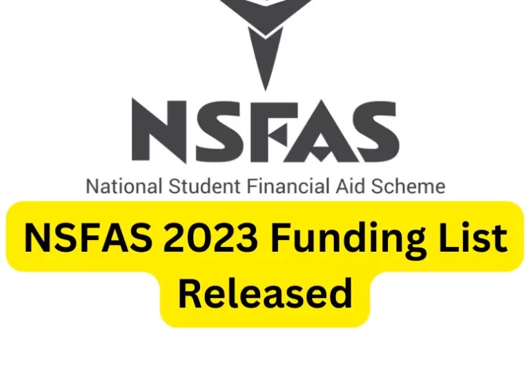 NSFAS 2023 Funding List Released